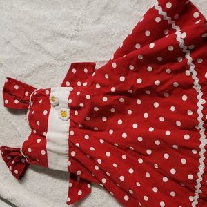 Red polka dot dress